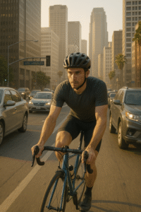 Skeeter Davis in Downtown LA traffic