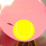 Tennis bubble/ball about to burst