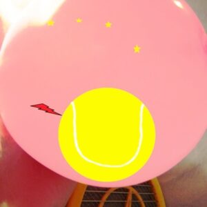 Tennis bubble/ball about to burst